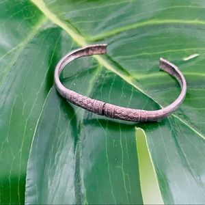 Vintage Estate Wallace Sterling Silver weave pattern Cuff Bracelet